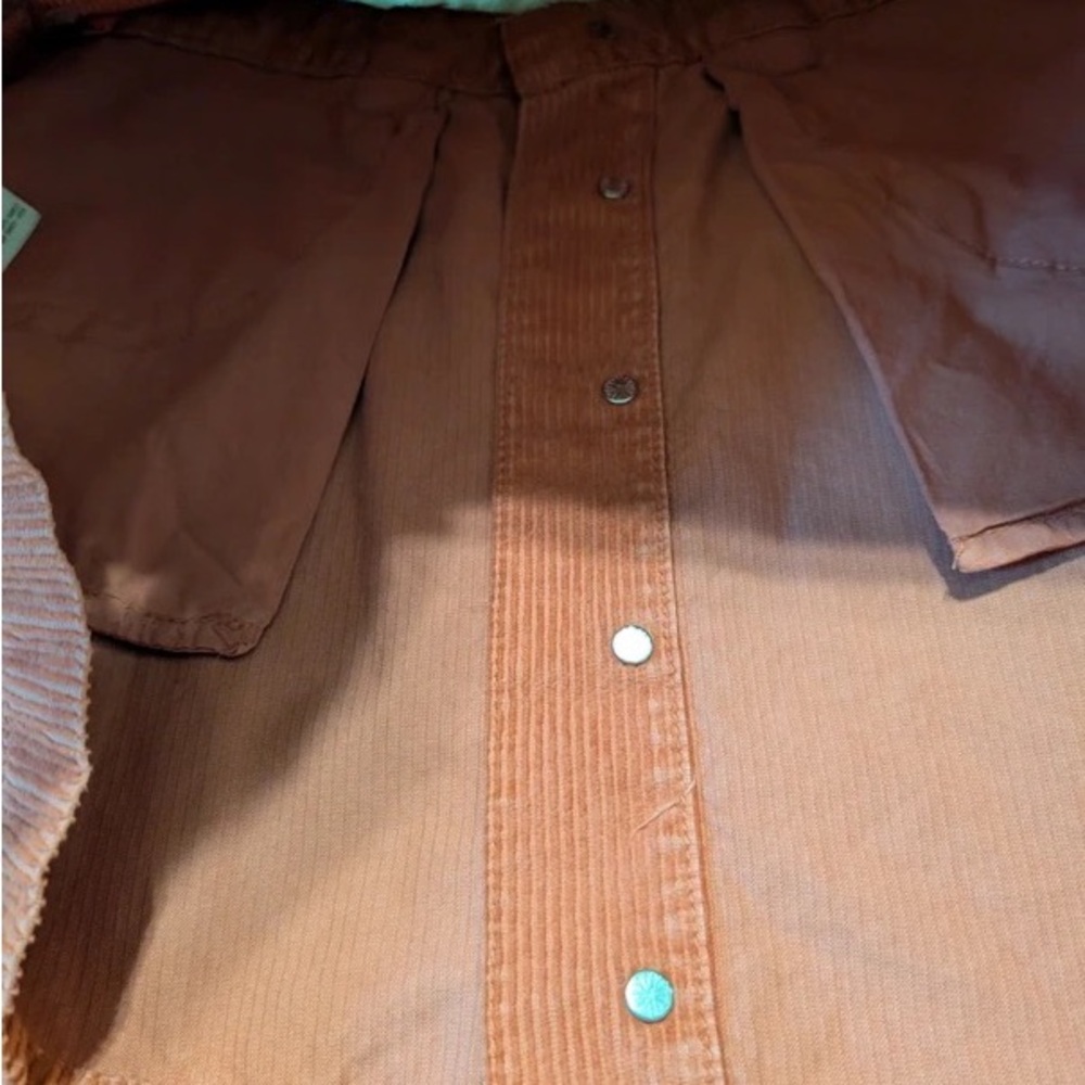 Free People Rust Orange Corduroy Mini Skirt - Picture 3 of 4